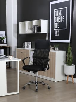 เก้าอี้สำนักงานพนักพิงสูง รุ่นสเปซแมน - สีดำ