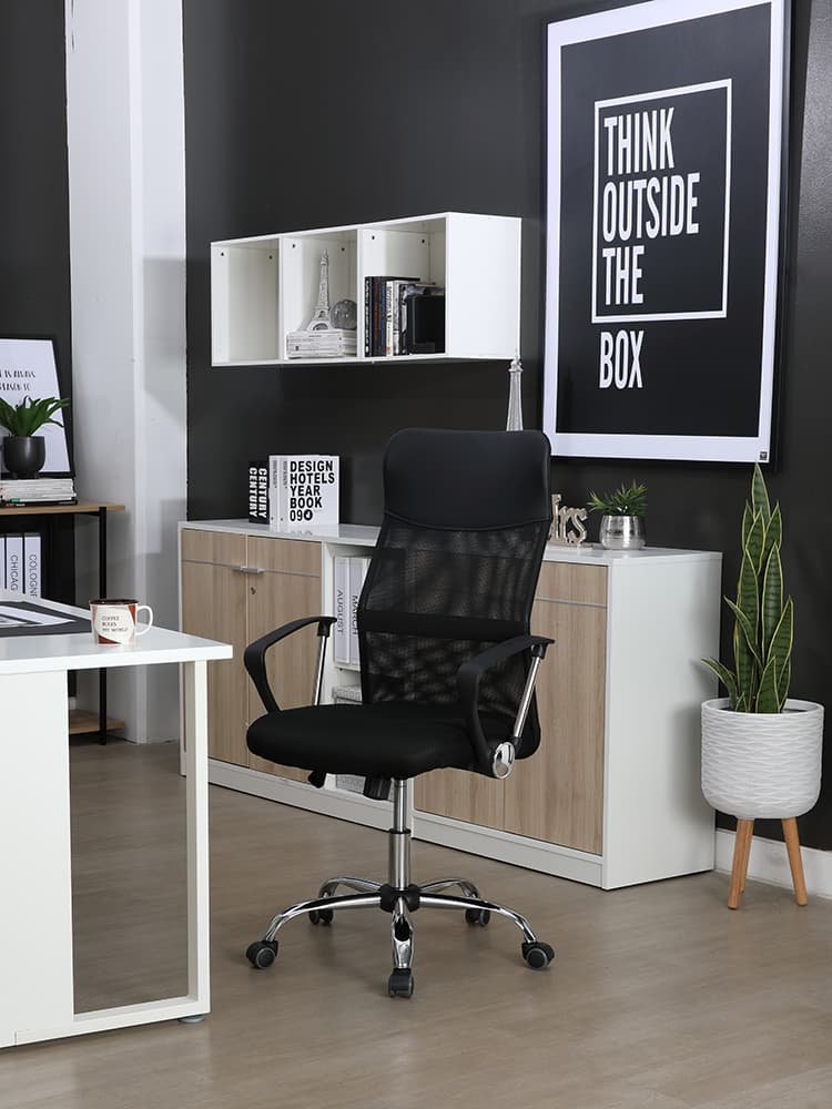 เก้าอี้สำนักงานพนักพิงสูง รุ่นสเปซแมน - สีดำ