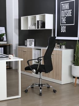 เก้าอี้สำนักงานพนักพิงสูง รุ่นสเปซแมน - สีดำ