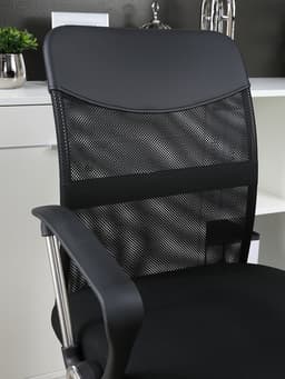 เก้าอี้สำนักงานพนักพิงกลาง รุ่นสเปซแมน - สีดำ