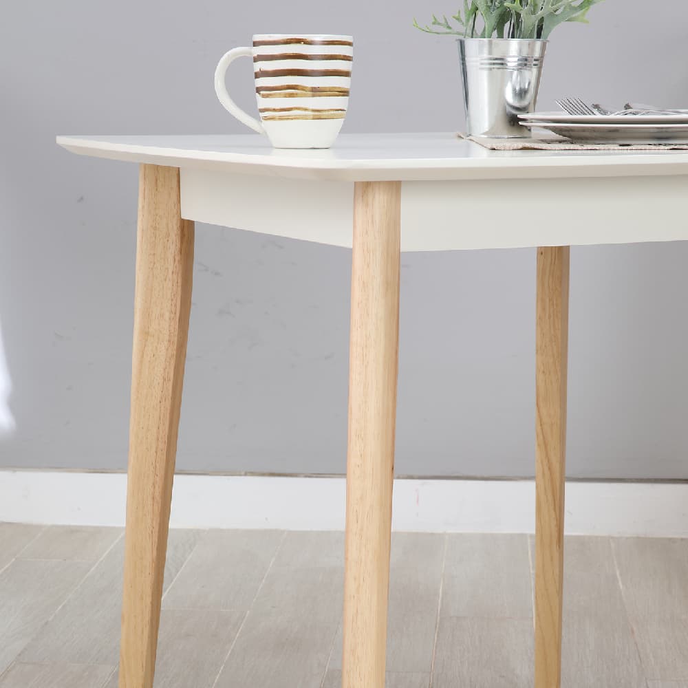 ชุดโต๊ะทานอาหาร 2 ที่นั่ง รุ่นมาวิน - สีธรรมชาติ/ขาว