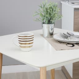 ชุดโต๊ะทานอาหาร 2 ที่นั่ง รุ่นมาวิน - สีธรรมชาติ/ขาว