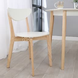 ชุดโต๊ะทานอาหาร 2 ที่นั่ง รุ่นมาวิน - สีธรรมชาติ/ขาว