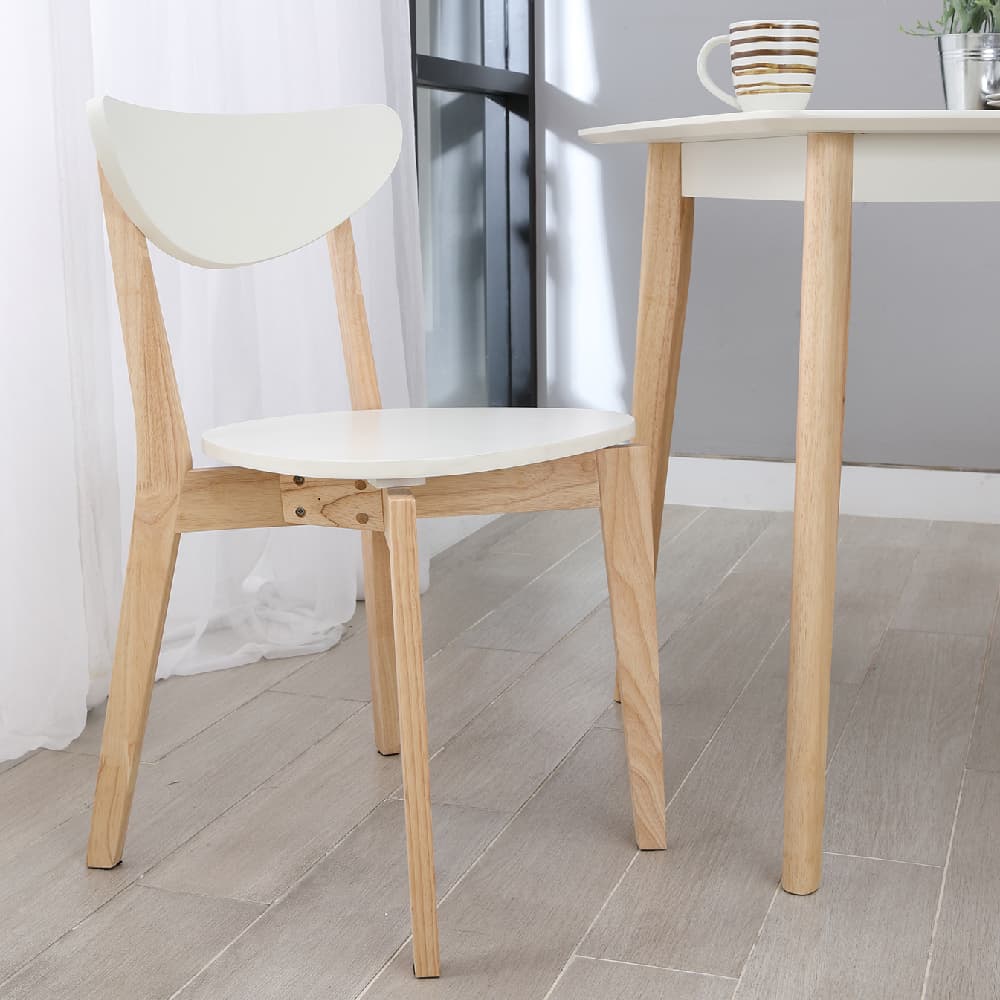 ชุดโต๊ะทานอาหาร 2 ที่นั่ง รุ่นมาวิน - สีธรรมชาติ/ขาว