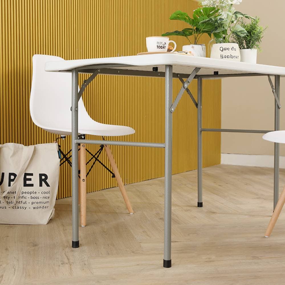 โต๊ะพับอเนกประสงค์ รุ่นไททัน ขนาด 121 ซม. - สีขาว/เทา