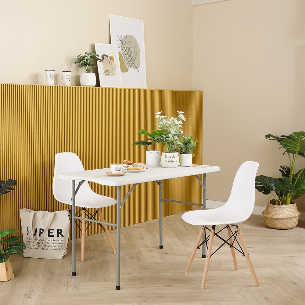 โต๊ะพับอเนกประสงค์ รุ่นไททัน ขนาด 121 ซม. - สีขาว/เทา