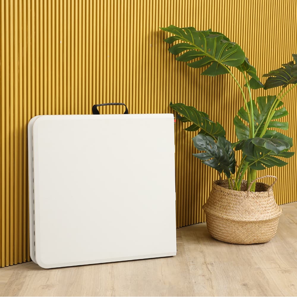 โต๊ะพับปรับความสูง รุ่นไททัน ขนาด 120 ซม. - สีขาว/เทา