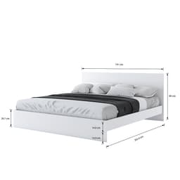 เตียงนอน รุ่นวิวิด ขนาด 6 ฟุต - สีขาว