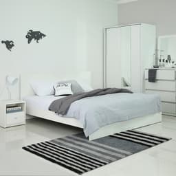 เตียงนอน รุ่นวิวิด ขนาด 6 ฟุต - สีขาว