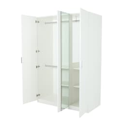 ตู้เสื้อผ้า 3 บานประตู รุ่นวิวิด - สีขาว