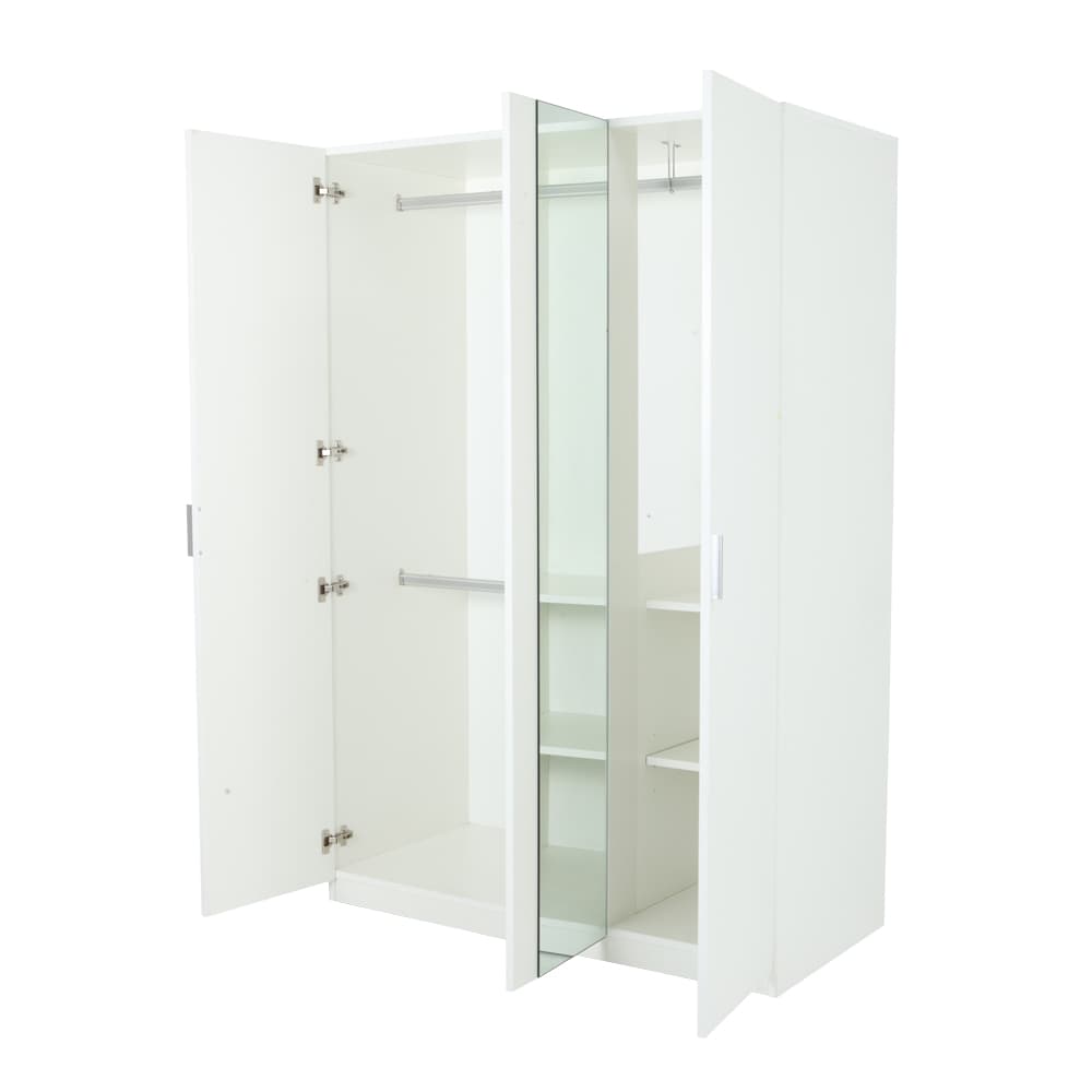 ตู้เสื้อผ้า 3 บานประตู รุ่นวิวิด - สีขาว