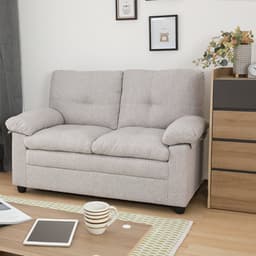 โซฟาผ้า 2 ที่นั่ง รุ่นออกัสต้า - สีน้ำตาลอ่อน