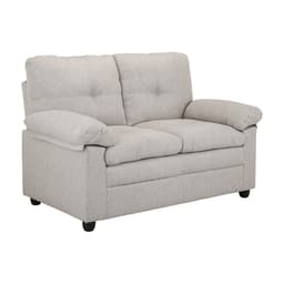 โซฟาผ้า 2 ที่นั่ง สีน้ำตาลอ่อน บุด้วยฟองน้ำคุณภาพดี