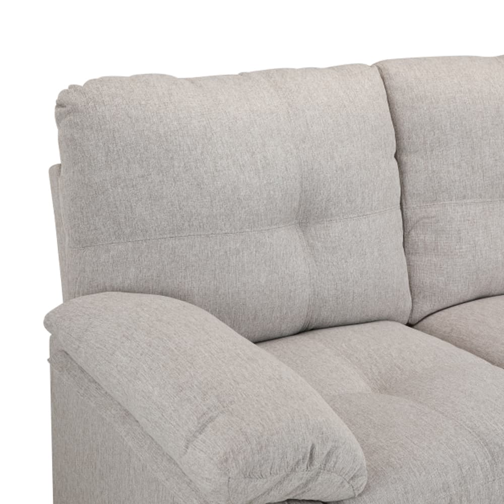 โซฟาผ้า 2 ที่นั่ง รุ่นออกัสต้า - สีน้ำตาลอ่อน - โซฟาแบบ 2 ที่นั่ง โซฟาผ้า