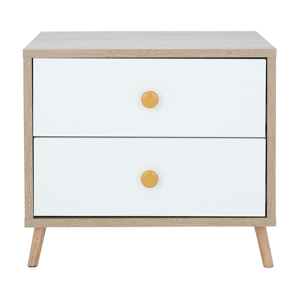 ตู้ข้างเตียง รุ่นออร์คิด ขนาด 45 ซม. - สีธรรมชาติ/ขาว