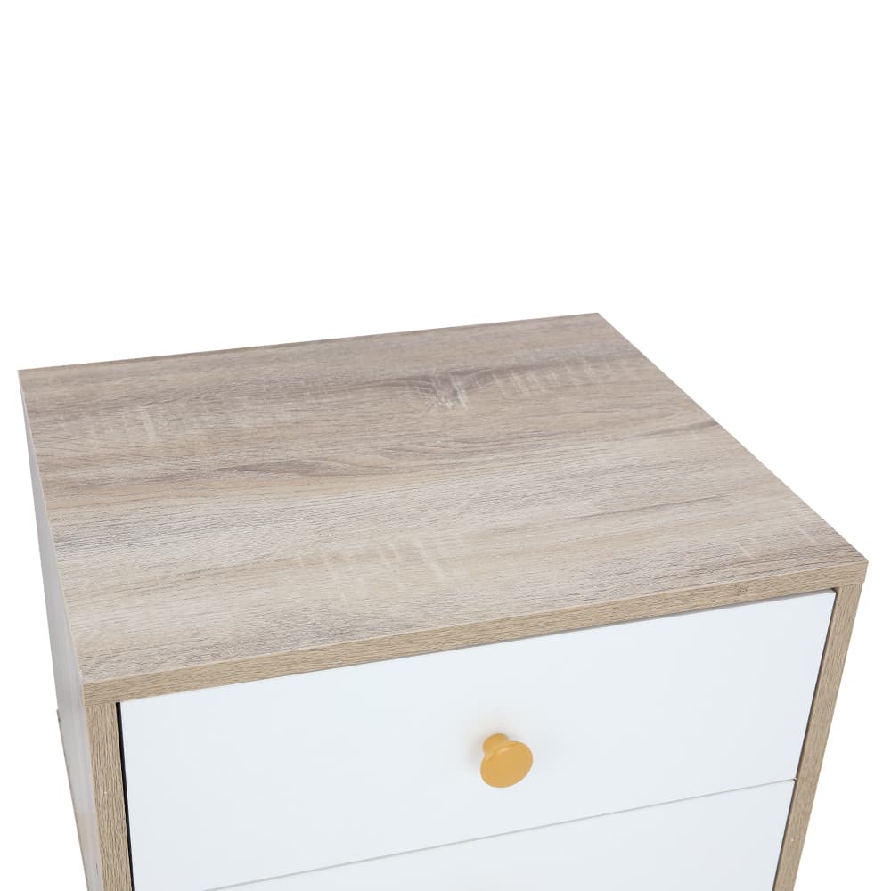 ตู้ข้างเตียง รุ่นออร์คิด ขนาด 45 ซม. - สีธรรมชาติ/ขาว