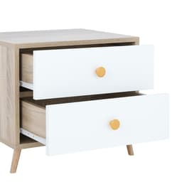 ตู้ข้างเตียง รุ่นออร์คิด ขนาด 45 ซม. - สีธรรมชาติ/ขาว