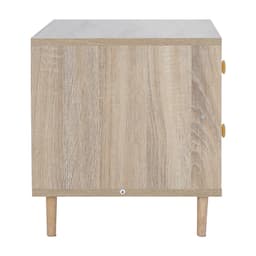 ตู้ข้างเตียง รุ่นออร์คิด ขนาด 45 ซม. - สีธรรมชาติ/ขาว