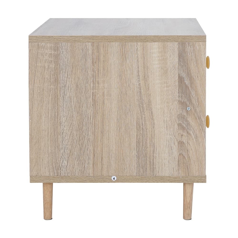 ตู้ข้างเตียง รุ่นออร์คิด ขนาด 45 ซม. - สีธรรมชาติ/ขาว