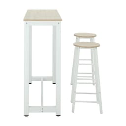 ชุดโต๊ะบาร์ 2 ที่นั่ง รุ่นโจลีน - สีธรรมชาติ/ขาว