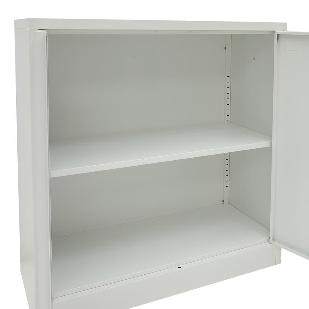 ตู้เหล็ก รุ่นโซลิด ความสูง 90 ซม. - สีขาว