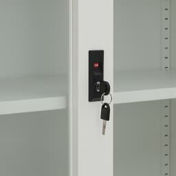 ตู้เหล็กบานเลื่อน รุ่นโซลิด ความสูง 90 ซม. - สีขาว