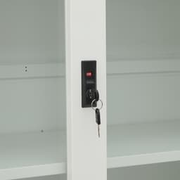 ตู้เหล็กบานเลื่อน รุ่นโซลิด ความสูง 185 ซม.  - สีขาว