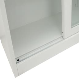 ตู้เหล็กบานเลื่อน รุ่นโซลิด ความสูง 185 ซม.  - สีขาว