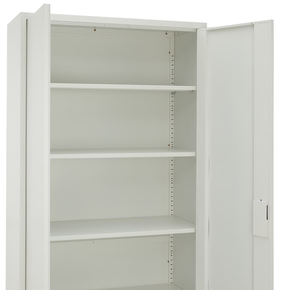 ตู้เหล็ก รุ่นโซลิด สูง 185 ซม. - สีขาว