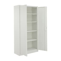 ตู้เหล็ก รุ่นโซลิด สูง 185 ซม. - สีขาว