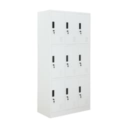 ตู้เหล็กล็อคเกอร์ 9 ช่อง รุ่นโซลิด - สีขาว