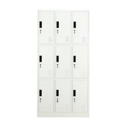 ตู้เหล็กล็อคเกอร์ 9 ช่อง รุ่นโซลิด - สีขาว