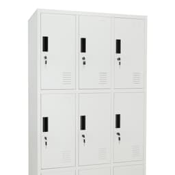 ตู้เหล็กล็อคเกอร์ 9 ช่อง รุ่นโซลิด - สีขาว
