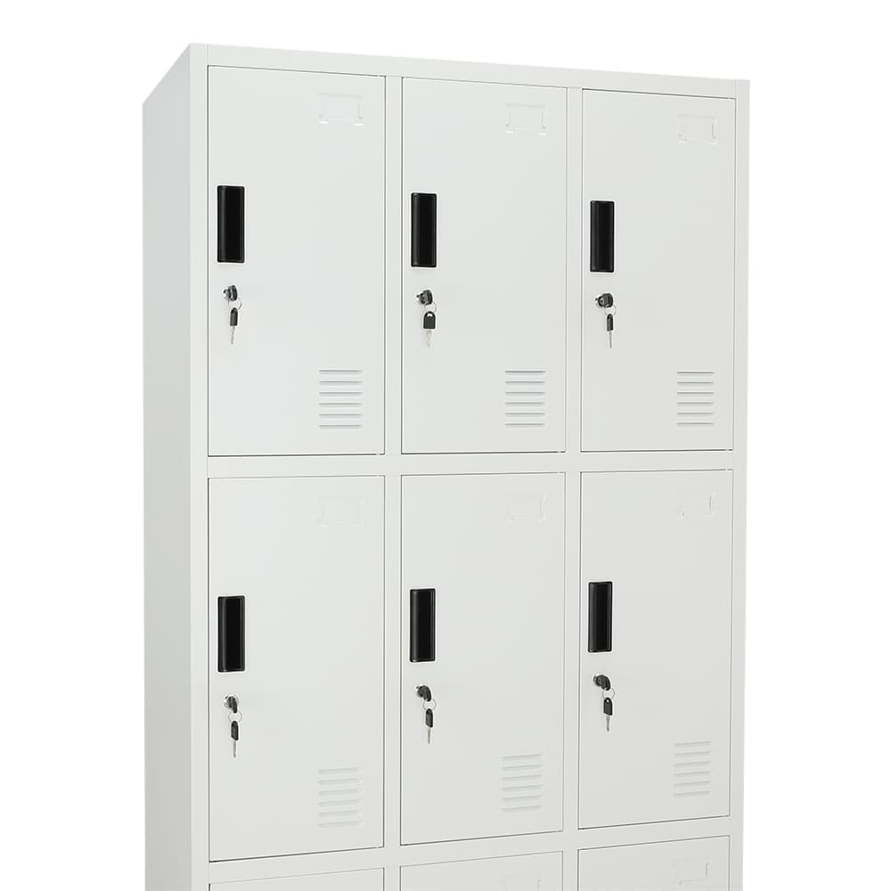 ตู้เหล็กล็อคเกอร์ 9 ช่อง รุ่นโซลิด - สีขาว