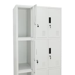 ตู้เหล็กล็อคเกอร์ 9 ช่อง รุ่นโซลิด - สีขาว