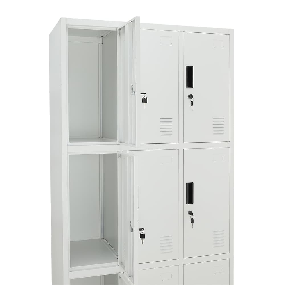 ตู้เหล็กล็อคเกอร์ 9 ช่อง รุ่นโซลิด - สีขาว