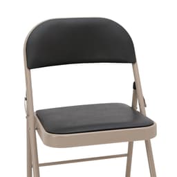 เก้าอี้พับเบาะพีวีซี รุ่นเบส - สีดำ/หินทราย