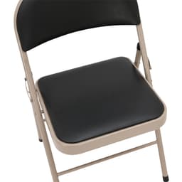 เก้าอี้พับเบาะพีวีซี รุ่นเบส - สีดำ/หินทราย