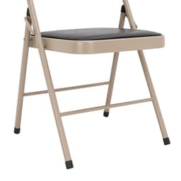 เก้าอี้พับเบาะพีวีซี รุ่นเบส - สีดำ/หินทราย