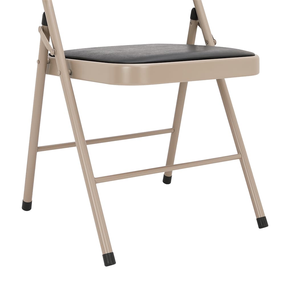 เก้าอี้พับเบาะพีวีซี รุ่นเบส - สีดำ/หินทราย