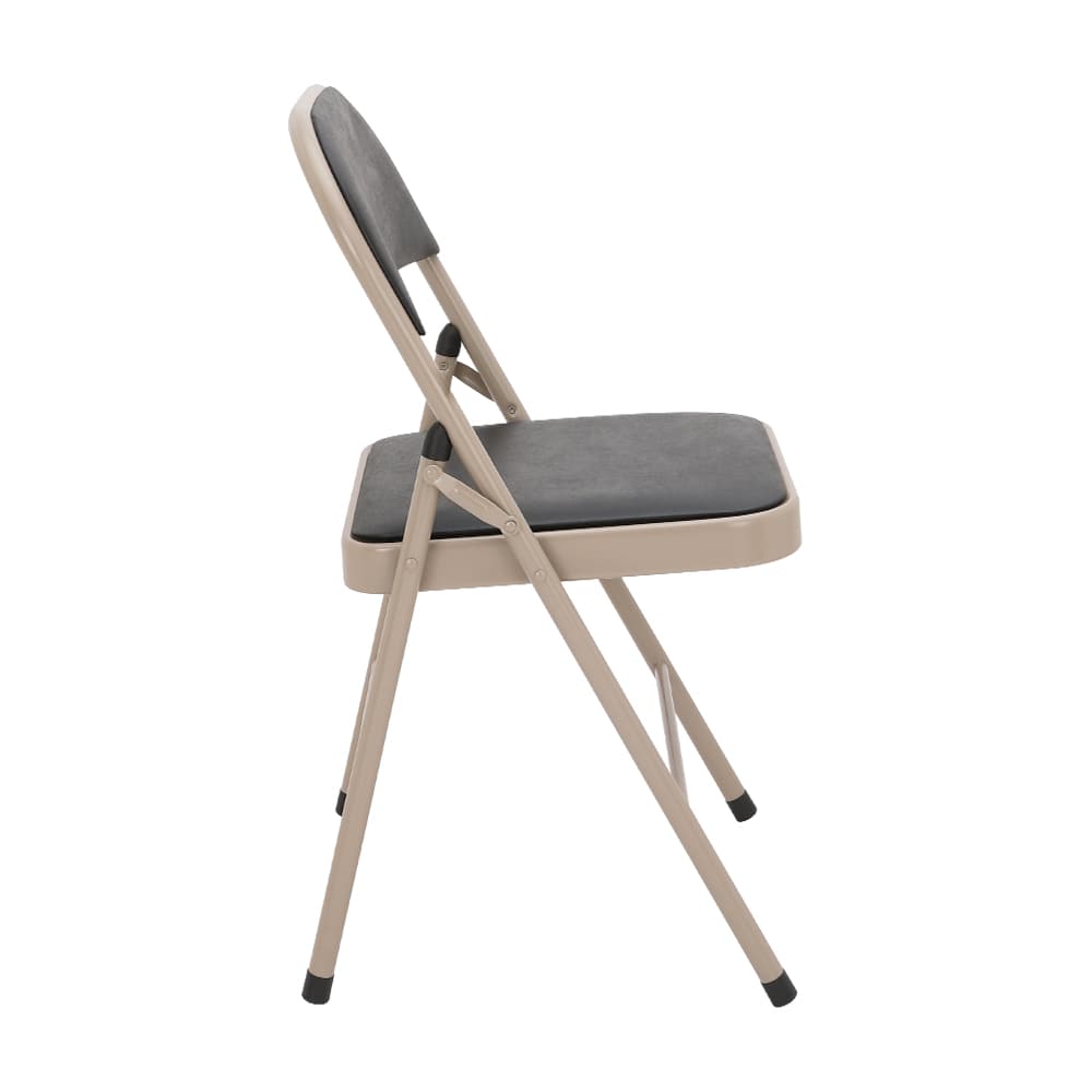 เก้าอี้พับเบาะพีวีซี รุ่นเบส - สีดำ/หินทราย