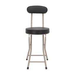 เก้าอี้พับเบาะพีวีซี รุ่นบีท - สีดำ/หินทราย