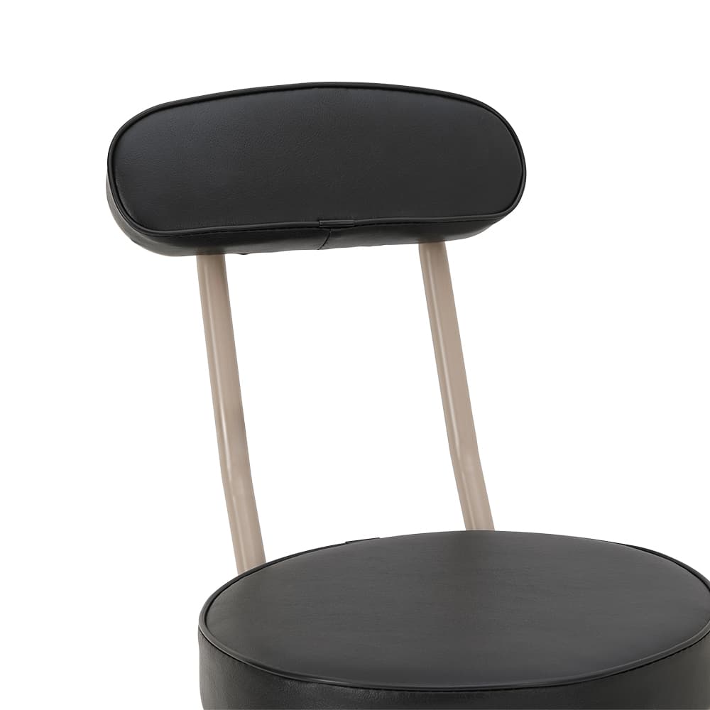 เก้าอี้พับเบาะพีวีซี รุ่นบีท - สีดำ/หินทราย