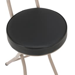 เก้าอี้พับเบาะพีวีซี รุ่นบีท - สีดำ/หินทราย