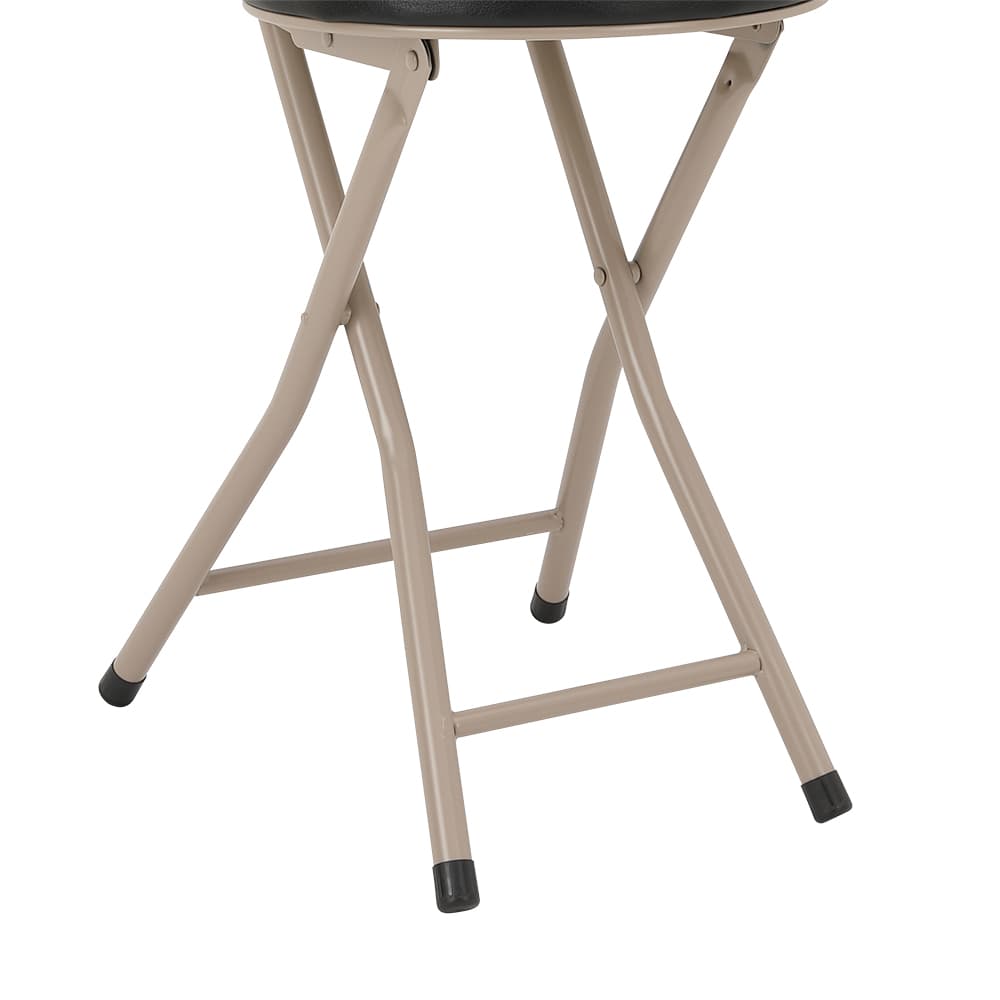 เก้าอี้พับเบาะพีวีซี รุ่นบีท - สีดำ/หินทราย