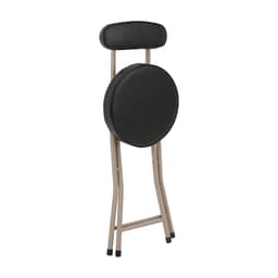 เก้าอี้พับเบาะพีวีซี รุ่นบีท - สีดำ/หินทราย