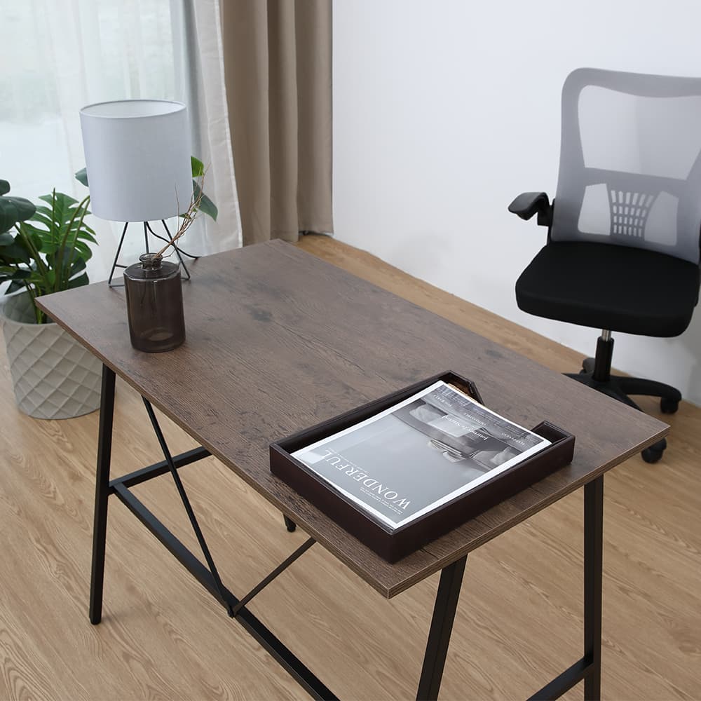 โต๊ะทำงาน รุ่นจีเนียส ขนาด 100 ซม. - สีน้ำตาล/ดำ