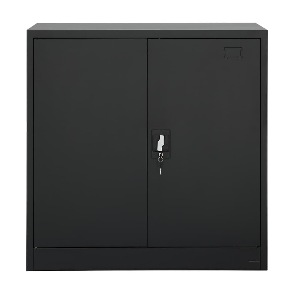 ตู้เหล็ก รุ่นโซลิด สูง 90 ซม. - สีดำ