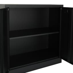 ตู้เหล็ก รุ่นโซลิด สูง 90 ซม. - สีดำ