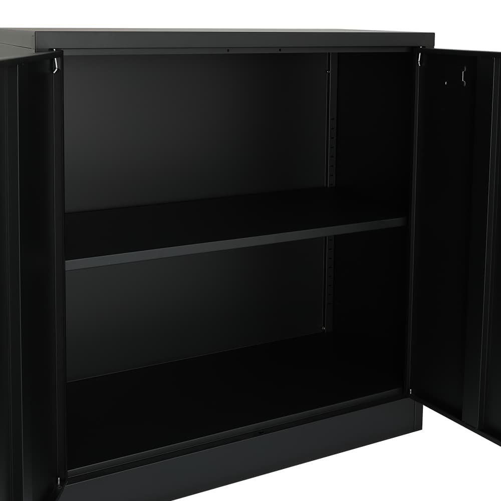 ตู้เหล็ก รุ่นโซลิด สูง 90 ซม. - สีดำ